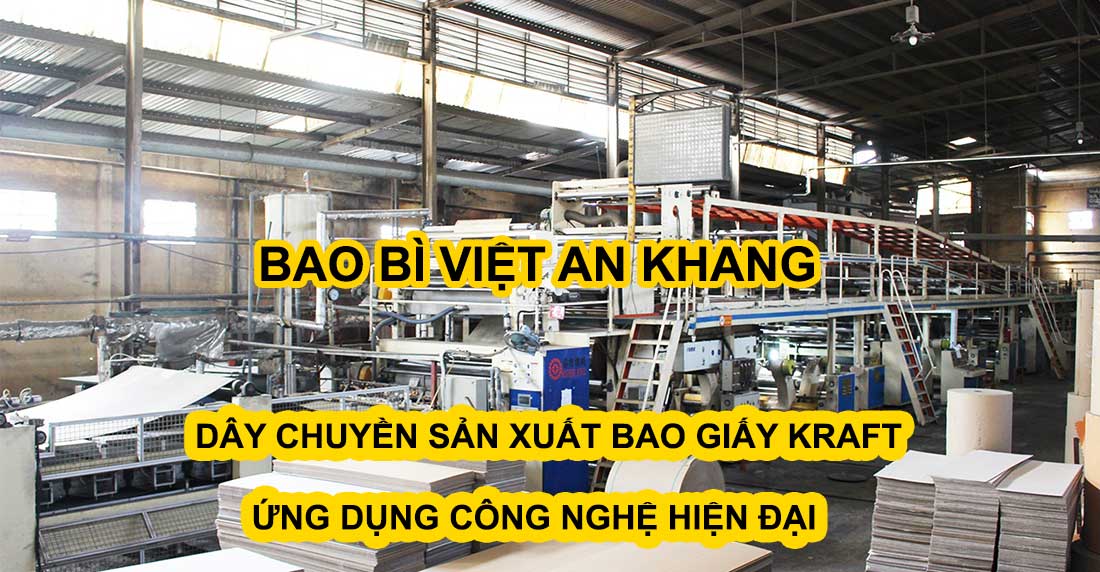 Dây chuyền sản xuất bao bì giấy kraft ứng dụng công nghệ hiện đại nhất